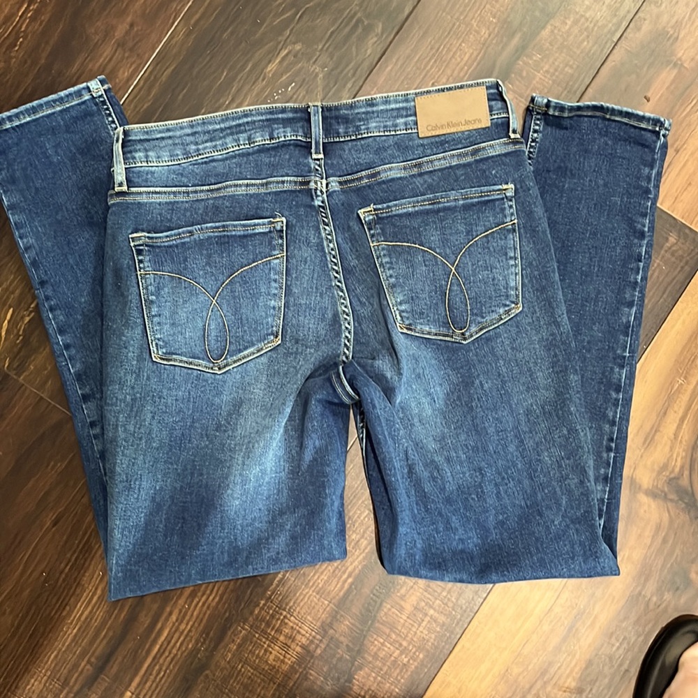 Calvin Klein Ankle Skinny Fit Mid Rise Indigo Jeans - Picture 8 of 8
